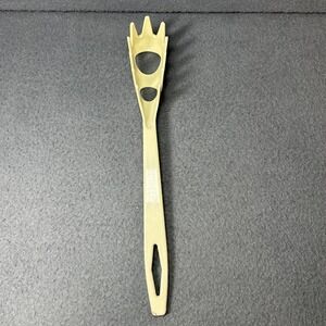 Vintage Taylor Made Plastic Pasta Serving Spoon Mid-Century Kitchenware Almond